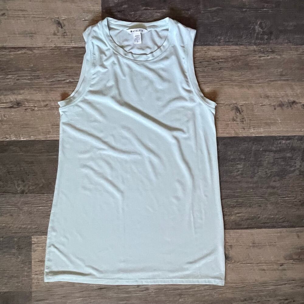 Athleta Women's SP Light Blue Sleeveless Tank Top Built Up Stretch